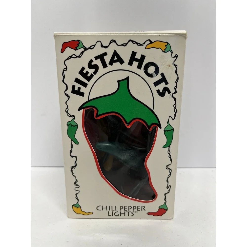 FIESTA HOTS Chili Pepper String of Lights Red Yellow Green 35 Count New Mexico